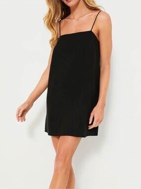Tuckernuck Black Linen Tie-Strap Dress – Size XL